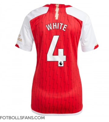 Arsenal Benjamin White #4 Replika Hemmatröja Damer 2023-24 Kortärmad